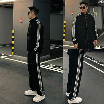 潮流男士百搭情侶組網紅同款寬鬆運動休閒衛衣運動褲青年韓版兩件套