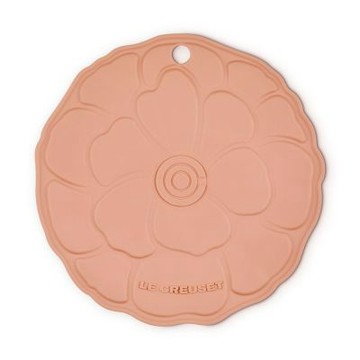 Le Creuset 輕荷花妍系列 矽膠隔熱墊 桌墊 餐墊 蜜桃橙