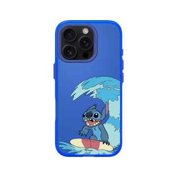 iPhone 16 Pro Clear 激光藍 - 迪士尼-史迪奇 Disney Stitch - 經典系列-不游泳但衝浪