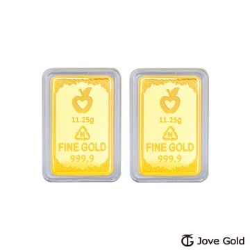 JoveGold 漾金飾 守護平安黃金條塊 - 參台錢*2（共陸台錢）