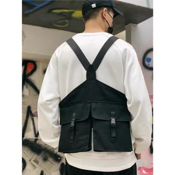 潮流工裝嘻哈多口袋可穿戴背包