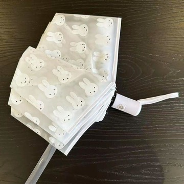 磨砂晴雨兩用透明雨傘可愛學生全自動便攜兒童卡通摺疊傘台灣出貨