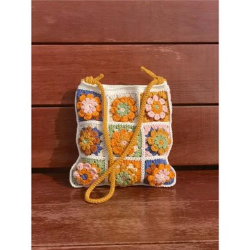 手工編織萬花筒毛線包diy材料學生包兒童包手機包單肩斜背包