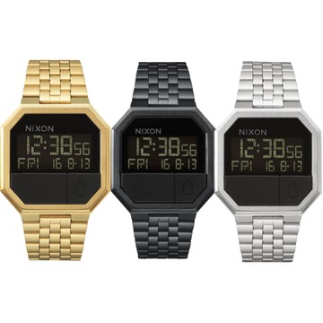 【NIXON】時尚方形電子錶 可調式錶帶 鋼錶帶 手錶 男錶 女錶 禮物首選 RE RUN