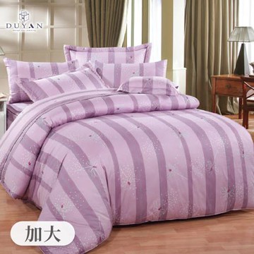 【DUYAN 竹漾】40支精梳棉六件式兩用被床罩組 紫絮紛舞 台灣製(加大)