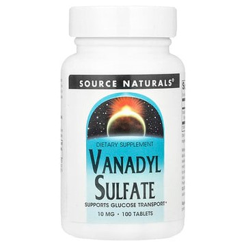 Source Naturals, 硫酸氧釩膳食補劑補充劑，10毫克，100片