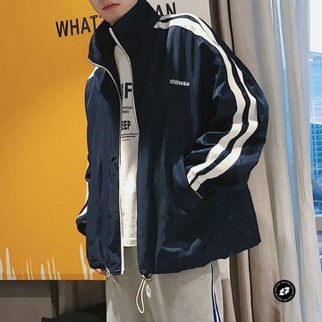 外套男秋冬韓版潮流寬鬆工裝夾克ins休閒百搭運動服港風休閒外套男生薄款春秋長袖外衣  男生運動風外套 男生百搭長袖開衫