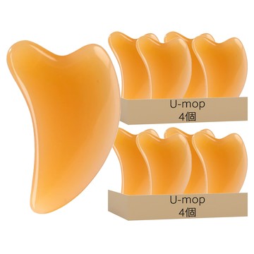 U-mop 刮痧板臉部美容板 9.2 x 6cm 70g  8個  橘色