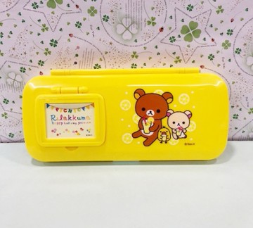 【震撼精品百貨】Rilakkuma San-X 拉拉熊懶懶熊~拉拉熊筆盒-黃#19061
