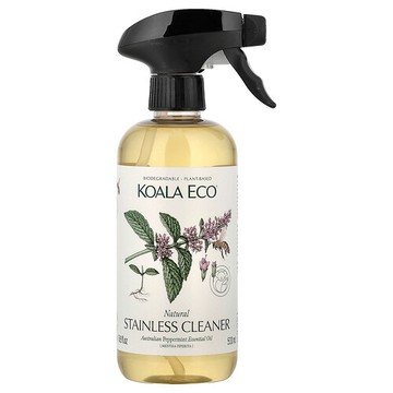 Koala Eco, 天然不鏽鋼清潔劑，澳大利亞薄荷精油，16.9 液量盎司（500 毫升）