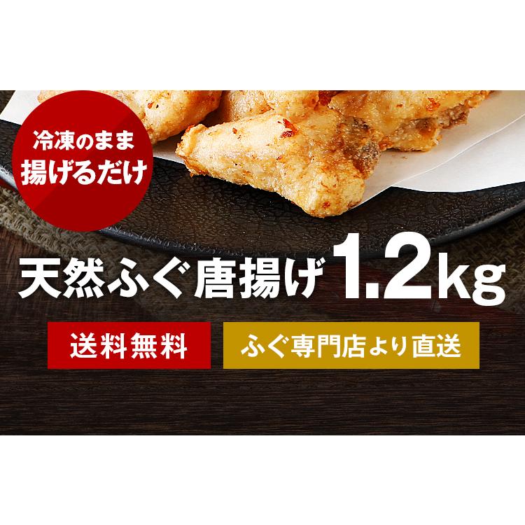 ふぐ 博多 天然ふぐ唐揚げ セット 1.2kg お歳暮 ギフト 送料無料 からあげ プレゼント 贈り物 食品 お取り寄せグルメ 海鮮 高級 [冷凍]