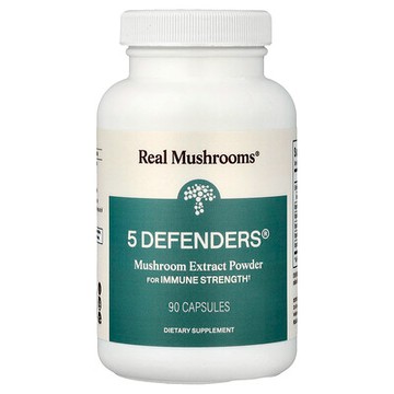 Real Mushrooms, 5 Defenders®，蘑菇浸膏粉，90 粒膠囊