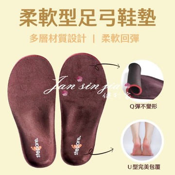 【舒適足弓鞋墊-輕薄柔款型】【附電子發票】/舒適透氣面料/讓行走變輕鬆/健行家嚴選鞋材