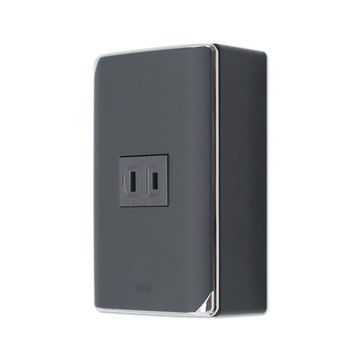 朝日電工 ds-1sh+b 縷光灰色系組合式單暗插座明盒組