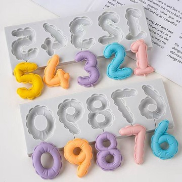 臺灣熱賣🔥🔥氣球數字 diy 烘焙模具 週歲 生日蛋糕 裝飾 擺件 翻糖 巧克力 數字模具