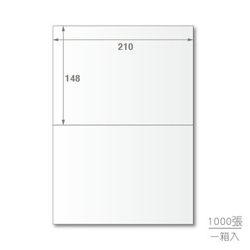 【蛙辦公】龍德 三用電腦標籤貼紙 2格 LD-804-W-B  1000張(箱)