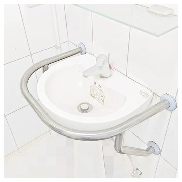 【海夫健康生活館】斜坡板專家 304不鏽鋼 U型不鏽鋼臉盆扶手 管徑31.8mm A款/B款/C款(SU-318)