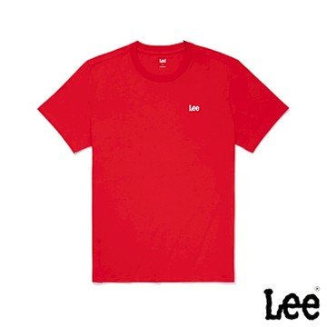 Lee 男款 標準版型 小LOGO短袖圓領TEE 紅色