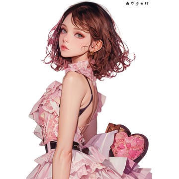 【12月新品6】07-111-0046 人物貼紙 性感情人節女孩