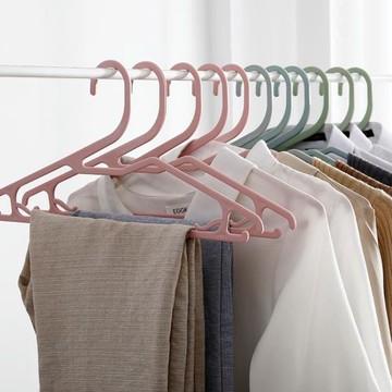衣架日式簡約成人北歐塑料無痕防滑晾衣掛衣柜收納晾曬多功能衣撐