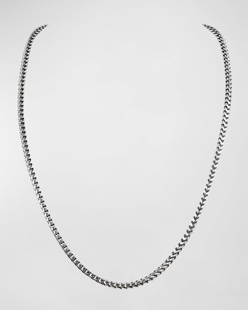 Men's Sterling Silver Chain Necklace, 22"