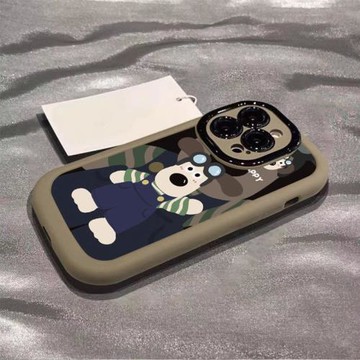 【硅膠】適用蘋果17promax手機殼16pm彩繪大兒狗iPhone15pro新款14高級感13防摔11創意個性xs軟殼16卡通x