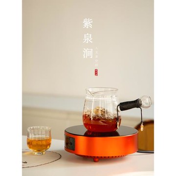 JOJO'S L. PD.紫泉澗.側把壺月牙耐熱玻璃圍爐煮茶過濾防燙 |且輕