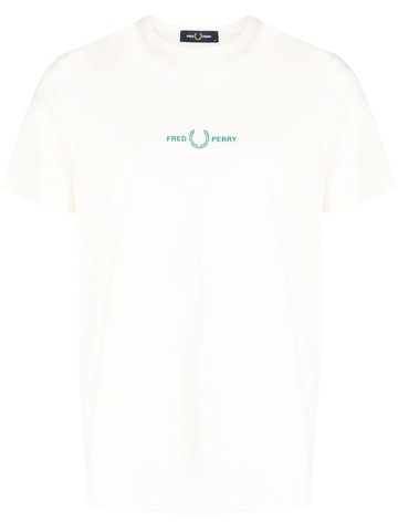 Fred Perry - logo-embroidered cotton T-shirt - men - Cotton - XS - White