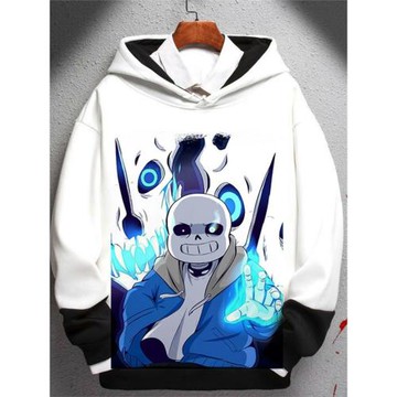 傳說之下加絨衛衣男秋冬裝Undertale骷髏動漫sans青少年衣服休閑