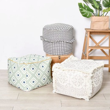 Meric Garden 簡約棉線編織坐墩/懶人矮凳_3款任選 - 絕美綠光