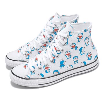 Converse 休閒鞋 Chuck Taylor All Star HI 男女鞋 白 藍 哆啦A夢 聯名 帆布鞋 A15791C
