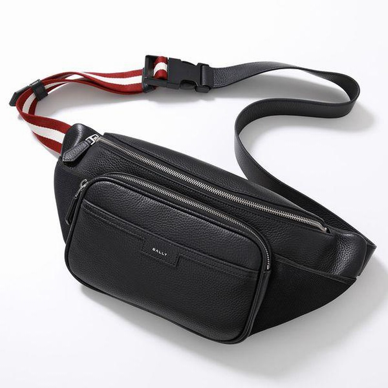 美品　BALLY バリー Thate ベルトバッグ/ ボディバッグ ブラック BALLY バリー ボディバッグ CODE BELT BAG MAS01W VT397 メンズ