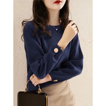 針織打底衫女士裝春秋冬2025年新款爆款時尚洋氣減齡內搭毛衣上衣