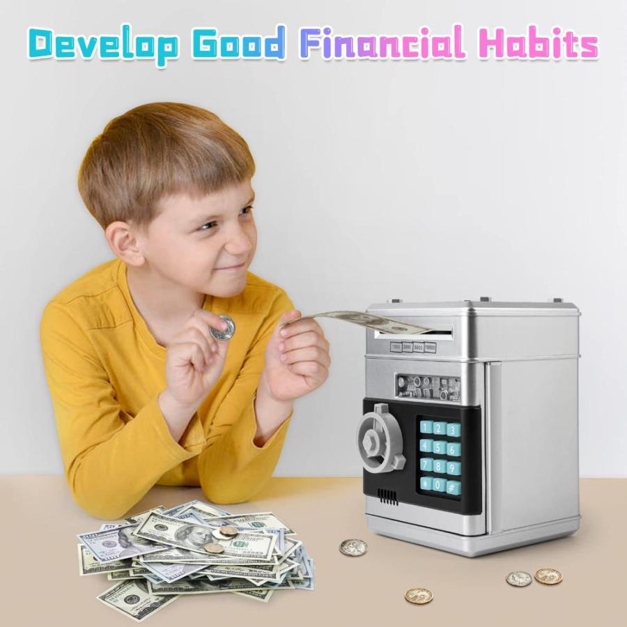 Refasy Kids Piggy Bank,Kids Safe Bank for Girls Money Saving Box