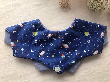 小王子的宇宙太空兜     360度雙面手工純棉六層紗星星圍兜口水巾