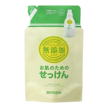 Miyoshi Soap Additive-Free Liquid Laundry Soap for Skin 1000mL (Refill)