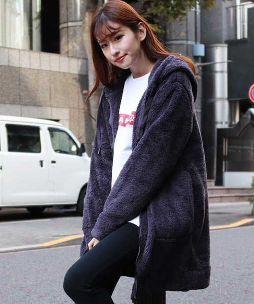 Westsea Web限定 別注 シェルパフリース ボアコート ロング ジップパーカー Men トップス パーカー 通販 Lineポイント最大get Lineショッピング