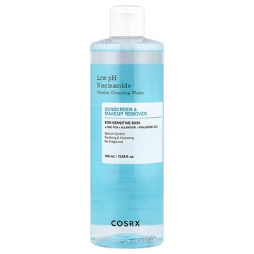 CosRx, 低 pH 煙醯胺膠束潔面水，適用於敏感皮膚，13.52 液量盎司（400 毫升）