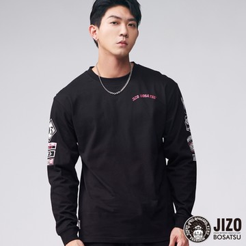 地藏小王 BLUE WAY – 雙袖標章LOGO長TEE(黑)