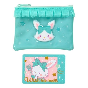 asdfkitty*許願兔 魔法少女 透明防水收納包附卡片 零錢包 迷你化妝包-日本正版商品