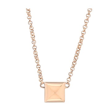 Hermes 愛馬仕 Hermès Clou d H Kelly 素面掛鎖釦鈎項鍊(玫瑰金)