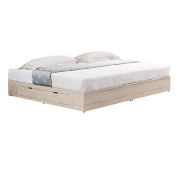 文創集 黛妮5尺雙人可收納四抽床底(不含床墊)-152x188x26cm免組