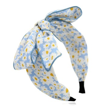 綠色大蝴蝶結碎花發箍女夏季薄款復古頭箍發卡發帶網紅年新款