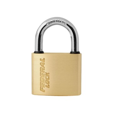 FEDERAL LOCK 【台灣鎖具】抗剪防鏽耐用銅掛鎖-一般型1寸勾款(2入/組)_SXD40R