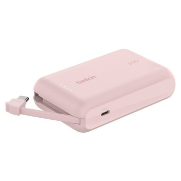 belkin 貝爾金 BoostCharge Pro 自帶線行動電源 10000mAh Type-C  粉色  BPB021