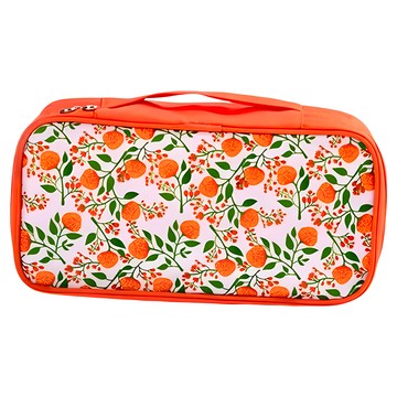 E.City 旅行多功能圖案小物衣物收納包 (27 x 13 x 10.5cm) 深藍/湖藍/珊瑚紅  橘色