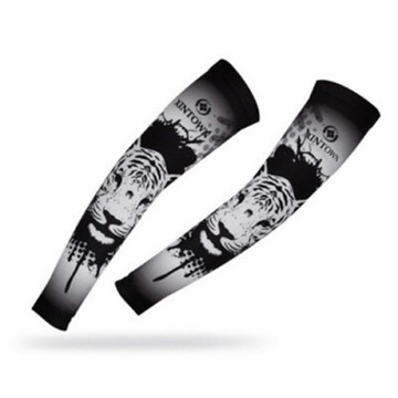 [米蘭精品] 防曬袖套運動袖套-時尚帥氣老虎印花路跑登山健走自行車袖套臂套73fm24