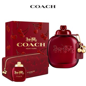 新品【COACH】時尚櫻桃香精90ml(贈COACH盥洗包+隨機小香乙瓶.附禮袋)