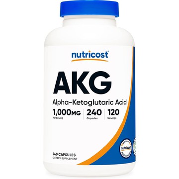 美國代購！原裝正品Nutricost AKGα-酮戊二酸240粒