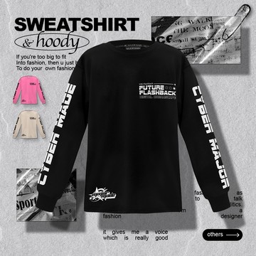 街頭側星星麻棉長T